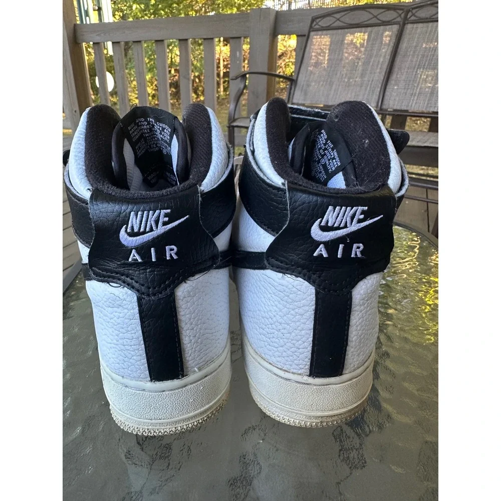 Nike Air Force 1 '07 High Top White‎ Black CT3202-100 Sneakers Mens Size 6.5